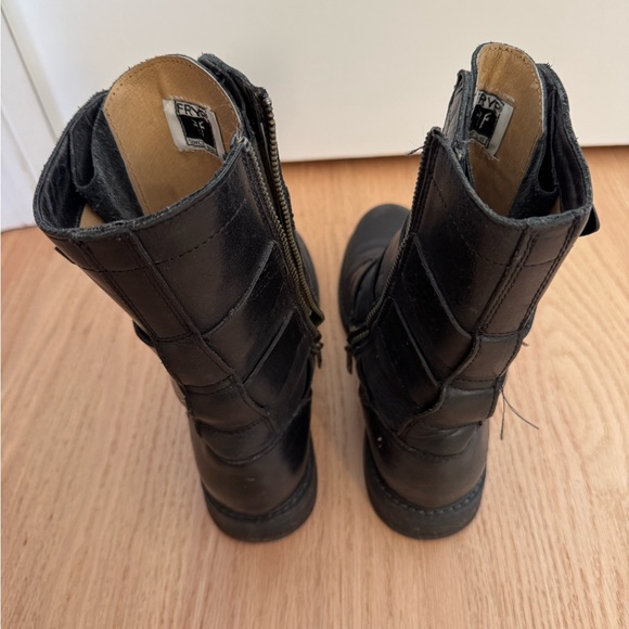 Frye Black Tanker Boots - Picture 4 of 8